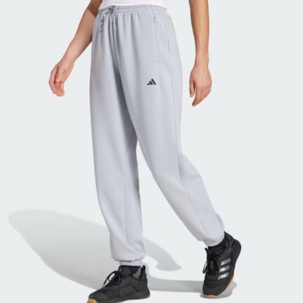 NWT!! adidas Light Gray Elastic Cuff Track Pants